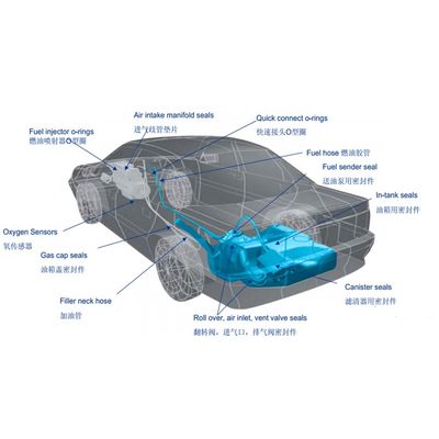 Metallbindung FKM für Öldichtungen 12 MPa Zugfestigkeit Fluorelastomer
